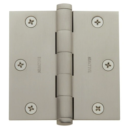 Baldwin 1035150I Square Corner Hinge, Satin Nickel 1 Baldwin 1035150I Square Corner Hinge, Satin Nickel