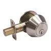 Deltana 7301KA2-15 Home Series HD Single Cylinder Deadbolt With Round Rosette Keyed Entry Satin Nickel