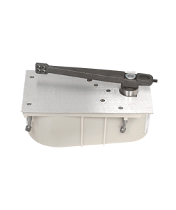 Rixson 28105SH0LHSC Satin Chrome 28 Series Center-Hung Left Hand 105 Selective Hold Open Floor Mounted Closer - Complete Package