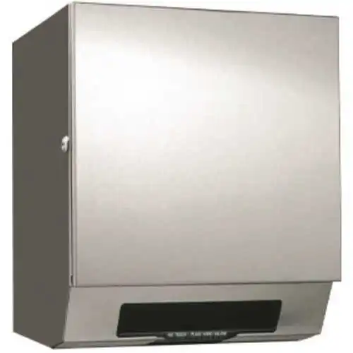 ASI American Specialties, Inc. 10-68523A Simplicity Stainless Steel Surface Mounted Automatic (Battery) Roll Paper Towel Dispenser 1 ASI American Specialties, Inc. 10-68523A Simplicity Stainless Steel Surface Mounted Automatic (Battery) Roll Paper Towel Dispenser