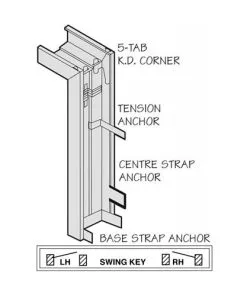 Daybar DB16 3070 RH Standard Duty Door Frame, 5-5/8" Jamb Depth