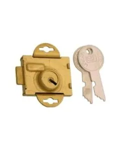 Kaba Ilco 1600-04-11 Mailbox Lock Fits Auth United And Florenc 1/4 In. Rear Mount Brass And Gold