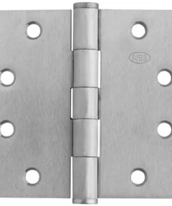 Ives Commercial 5PB1412652NRP 4-1/2" X 4-1/2" Five Knuckle Plain Bearing Standard Weight Hinge Non Removable Pin Satin Chrome Finish