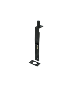 Deltana 6FBS19 6" Length Flush Door Bolt Square Corner Black