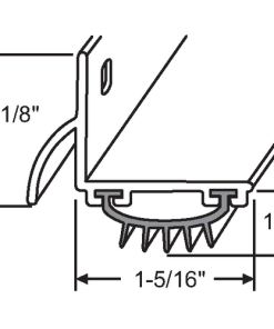 Brixwell 900-14246 36in L Door Shoe With Drip Cap Mill Finish With Screws