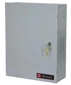 Altronix AL1024ULXPD8CB Power Supply/Charger, Input 115VAC 60Hz At 4.2A, 8 PTC Outputs, 24VDC At 8A Or 10A, Grey Enclosure