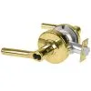 Schlage Commercial Schlage ALX50B 8BY 605 Grade 2 Office Cylindrical Lock With Field Selectable Vandlgard, Broadway Tactile Lever, SFIC Less Core, Bright Brass Finish, Non-handed Bright Brass
