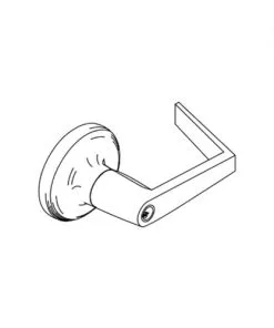 Yale Commercial AU5305LN 625 5300LN Series Standard Duty Lever Lock, Bright Polished Chrome