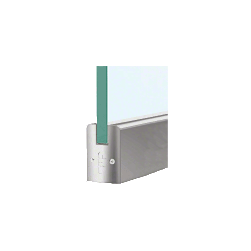 CR Laurence CRL DR2SBS38PL Brushed Stainless 3/8" Glass Low Profile Square Door Rail With Lock - 8" Patch 1 CR Laurence CRL DR2SBS38PL Brushed Stainless 3/8" Glass Low Profile Square Door Rail With Lock - 8" Patch
