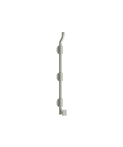 Deltana FPGM1815 18" Modern Offset Surface Bolt, HD, Solid Brass In Brushed Nickel