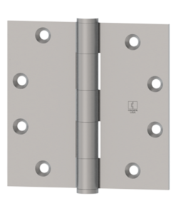Hager 008469 1279 4" X 3-1/2" Full Mortise Five Knuckle Plain Bearing Standard Weight Hinge, Bright Brass Finish