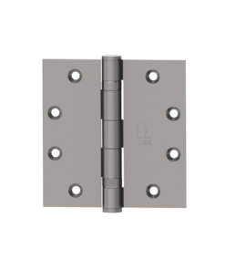 Hager 073036 BB 5" X 5" Full Mortise Standard Weight Ball Bearing Hinge With Steeple Tips Bright Brass Finish
