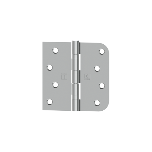 Hager 071552 BB1543 4" X 4" Square By 5/8" Radius Full Mortise Residential Weight Ball Bearing Hinge Satin Stainless Steel Finish 1 Hager 071552 BB1543 4" X 4" Square By 5/8" Radius Full Mortise Residential Weight Ball Bearing Hinge Satin Stainless Steel Finish