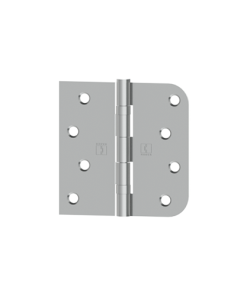 Hager 070306 BB1816 4" X 4" Right Hand Square By 5/8" Radius Full Mortise Residential Weight Ball Bearing Hinge Bright Brass Finish