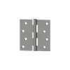Hager 029664 1741 4" X 4" Steel Square Corner Full Mortise Plain Bearing Residential Hinge, Satin Brass Finish