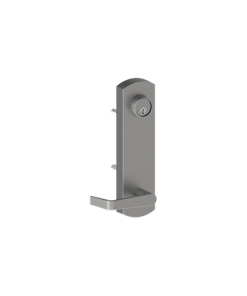 Hager 122820 45CE Cylinder Escutcheon Outside Exit Device Trim With Archer Lever Bright Chrome Finish
