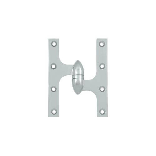 Deltana OK6045B26-R 6" Height X 4-1/2" Width Olive Knuckle Door Hinge With Ball Bearing Right Hand Chrome 1 Deltana OK6045B26-R 6" Height X 4-1/2" Width Olive Knuckle Door Hinge With Ball Bearing Right Hand Chrome
