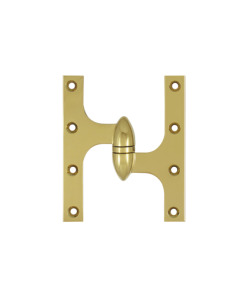 Deltana OK6050BCR003-R 6" Height X 5" Width Olive Knuckle Door Hinge With Ball Bearing Right Hand Lifetime Polished Brass