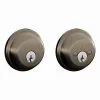 Schlage Residential B62 620 12-287 KA4 Grade 1 Double Cylinder Deadbolt, Conventional Cylinder, Triple Option Latch, Round Corner Strike With Reinforcer, Keyed Alike, Satin Nickel Plated Blackened Satin Relieved CC Satin Nickel Plated Blackened Satin Relieved CC