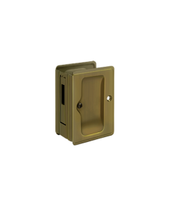 Deltana SDAR325U5 3-1/4" Height Tall HD Pocket Door Lock Receiver Dummy Antique Brass