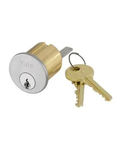 Yale 1109 6 SA 626 0 BITTED Rim Cylinder, 6-Pin, SA Keyway, 0-bitted, Satin Chrome
