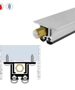 Brixwell 7553MA-LIG-72 Mortised Automatic Door Bottom (1-3/8" By 3/4") Mill Aluminum