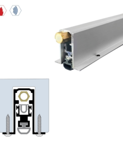 Brixwell 7053CA-36 Concealed Automatic Door Bottom (1-11/32" By 1-9/16") Clear Anodized