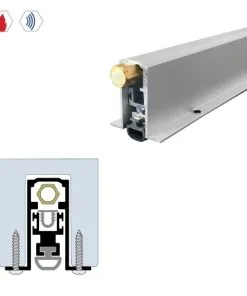 Brixwell 7053CA-AIR-84 Concealed Automatic Door Bottom (1-11/32" By 1-9/16") Clear Anodized