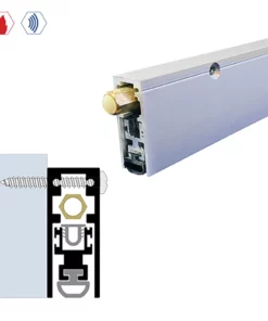 Brixwell 7153WP-SF-48 Surface Automatic Door Bottom (11/16" By 1-13/16") White Powder Coat