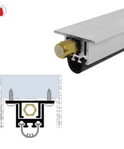Brixwell 71553MA-PULL-96 Concealed Automatic Door Bottom (1-3/8" By 3/4") Mill Aluminum