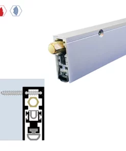 Brixwell 7253WP-AIR-36 Semi-Mortised Automatic Door Bottom (11/16" By 1-13/16") White Powder Coat