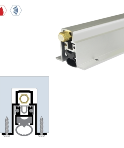 Brixwell 7463CA-LIG-60 Concealed Automatic Door Bottom (1-9/16" By 1-5/8") Clear Anodized