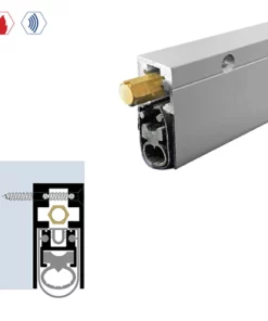 Brixwell 7863CA-EA-18 Semi-Mortised Automatic Door Bottom (29/32" By 1-15/16") Clear Anodized