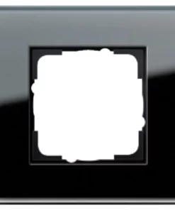 Hafele 912.08.613 Cover Frames, 55 System, For WT 140 Wall Terminal And WRU 220 Wall Reader, With Gira Design For Indoor Use, Model: Esprit, Glass, Black Black, Black