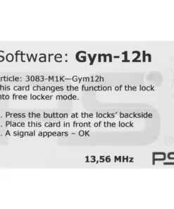 Hafele 231.07.420 Programming Card, Wellness Mode, For EFL 50 Furniture Lock Wellness Mode